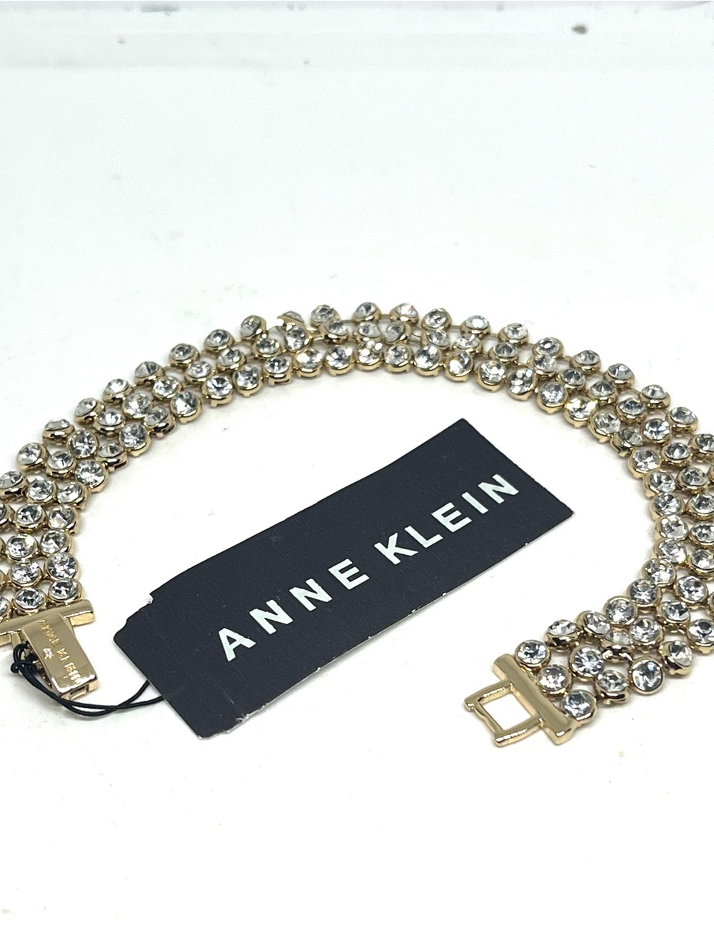 Anne Klein Goldtone Bracelet with Clear Crystals